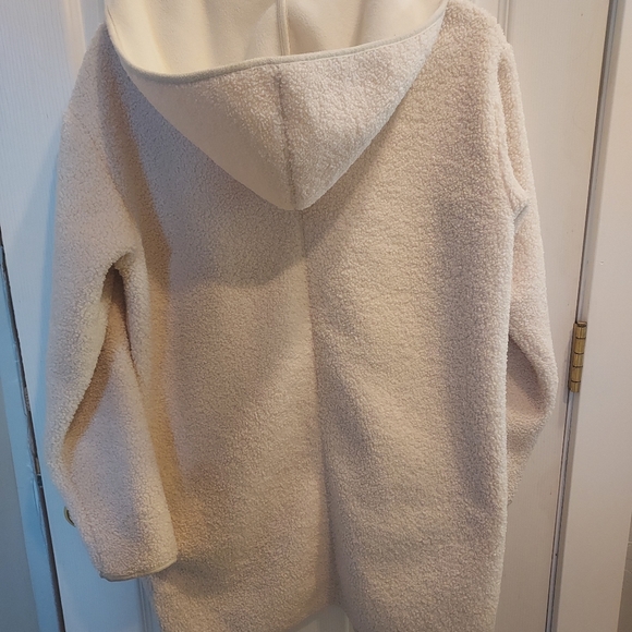 Joie Women's Open Front Cream Hooded Cardigan Jacket - Picture 4 of 5